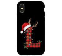 Cappello da Babbo Natale con corna di renna plaid L Christmas Magic Custodia per iPhone X/XS