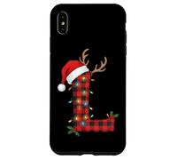Cappello da Babbo Natale con corna di renna plaid L Christmas Magic Custodia per iPhone XS Max