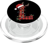 Cappello da Babbo Natale con corna di renna plaid L Christmas Magic PopSockets PopGrip per MagSafe