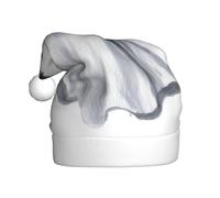 Cappello da Babbo Natale con fantasma con fiocco in pizzo nero spettrale per Halloween adulto cappello di Natale novità cappello di Natale