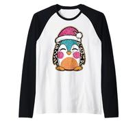Cappello da Babbo Natale con Pinguino Carino Maglia con Maniche Raglan