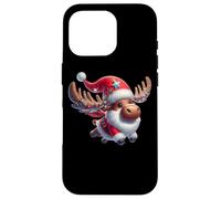 Cappello da Babbo Natale con renna volante Custodia per iPhone 16 Pro