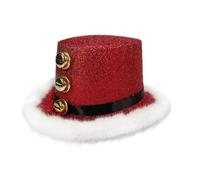 Cappello da Babbo Natale, copricapo natalizio con lanugine bianca e 3 campane, cappello invernale per donne, famiglia, Natale, Capodanno, feste, eventi, cosplay, prestazioni