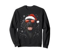 Cappello da Babbo Natale Labrador Divertente Carino Nero Cane da Laboratorio Natale Felpa