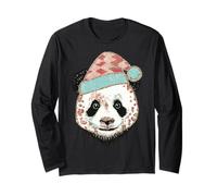Cappello da Babbo Natale Panda Cozy Winter Vibes Maglia a Manica