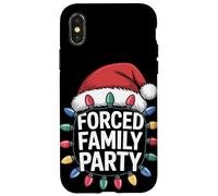 Cappello da Babbo Natale per feste in famiglia forzata Custodia per iPhone X/XS