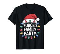 Cappello da Babbo Natale per feste in famiglia forzata Maglietta