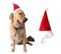 Cappello da Babbo Natale regolabile per cani e gatti 3D per feste di Natale (grande)