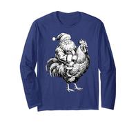 Cappello da Babbo Natale Vintage con Gallina Maglia a Manica