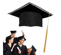 Cappello da Bachelor per cerimonia di laurea | Cappello di laurea illuminato con LED - Acconciatura con Pompon, costume università, decorazione festa studentesca ed evento scolastico