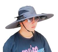 Cappello da Bacino Solare Raffreddamento con Parasole a Larga, 3 Moduli Ventola, Ventilazione in Rete, sottogola per Escursionismo, Giardinaggio e Ciclismo Cappello da Ventilatore
