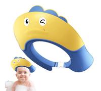 Cappello da bagno per bambini, a forma di dinosauro, morbido e regolabile, per il lavaggio dei capelli, protezione da bagno, shampoo per la testa della visiera, per bambini di età compresa tra 6