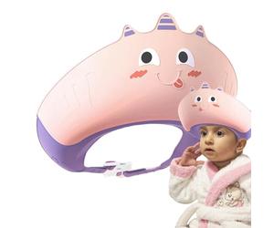 Cappello da bagno per bambini-Capo di shampoo regolabile con protezione all'orecchio, visiera da bagno resistente al calore morbido per, bambini piccoli, bambini, berretto da bagno si