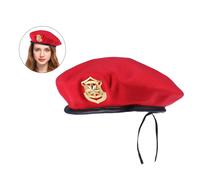 Cappello da ballo rosso da marinaio Cappello da ballo quadrato con berretti di