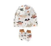 Cappello Da Bambino Cuffia Fetale Antivento Per Neonato Cofano Con Guanti Antigraffio Abbinati 0-1 Mese Ragazzi E Ragazze Guanti Cofano Unisex