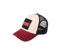 Amplified Cappellino da baseball Trucker con chiusura a scatto regolabile, traspirante, ACDC, rosso-nero, Taglia unica