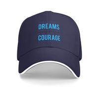 Cappello da Baseball all Our Dreams Can Come True If We Have Courage Cappello con Visiera Moda Traspirante Berretto da Sandwich, per Campeggio, Sportivo, Tennis, 55-59cm