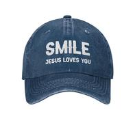 Cappello da Baseball alla Moda da Uomo con Scritta Smile Jesus Loves You