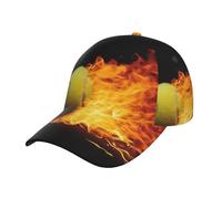 Cappello da baseball Burning Tennis Immagini Golf Papà Cappello da sole regolabile Cappello da sole Unisex Cappelli da camionista Cappelli Performance Cap Nero