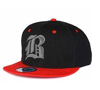 Cappello da baseball, chiusura posteriore regolabile, motivo 3D: B gotica in rilievo, da hip-hop multicolore B red gray Regular