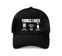 Cappello da Baseball Computer Science Things I Hate Low Battery Weak Sciencecoder Cappellino da Camionista Uomini Protezione Solare Cappucci da Golf, per All'Aperto, Pesca, Golf, 55-59cm