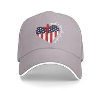 Cappello da Baseball con Bandiera Americana, Patriottico Cristiano, con Scritta Dio, Famiglia e libertà