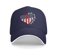 Cappello da Baseball con Bandiera Americana, Patriottico Cristiano, con Scritta Dio, Famiglia e libertà