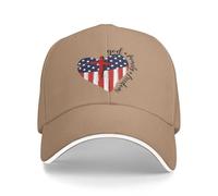 Cappello da Baseball con Bandiera Americana, Patriottico Cristiano, con Scritta Dio, Famiglia e libertà