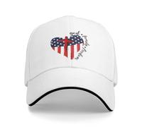 Cappello da Baseball con Bandiera Americana, Patriottico Cristiano, con Scritta Dio, Famiglia e libertà