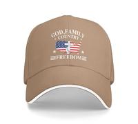 Cappello da Baseball con Bandiera Americana, Patriottico Cristiano, con Scritta Dio, Famiglia e libertà