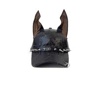 Cappello da Baseball con Lingua D'Anatra con Rivetto Punk in Pelle da Uomo e Donna - Cappello con Orecchie da Cane Dubin Americano for Stile Hot Girl