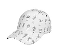 Cappello da baseball con scritta in lingua dell'alfabeto. Cappello da baseball per papà, taglia regolabile, per corsa, palestra, golf, escursioni all'aperto, classico, unisex, Nero , Taglia unica