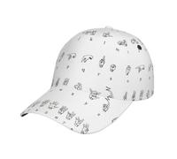 Cappello da baseball con scritta in lingua dell'alfabeto, cappello da papà, taglia regolabile, per corsa, palestra, golf, tour all'aperto, classico, unisex, Nero , Taglia unica