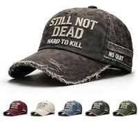 Cappello da baseball con scritta "Still Not Dead Hard to Kill", divertente cappello da baseball regolabile, stile ricamo divertente, A, Taglia unica