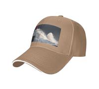 Cappello da baseball con stampa Faro in tempesta, taglia regolabile, traspirante, unisex, casual, per uso quotidiano, sport, Naturale, Taglia unica