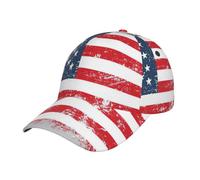 Cappello da baseball con stelle e strisce, regolabile, per donne e uomini, per allenamenti, attività all'aperto, estate, nero