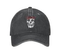 Cappello da Baseball con Teschio Misfits, in Denim usurato, Lavato, Horror, Halloween, Unisex, per Tutte Le Stagioni, da Viaggio, Regalo