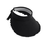 Cappello da baseball con visiera parasole, cappello da sole con cima cava, alla moda, protezione UV, assorbe il sudore, traspirante, regolabile, morbida visiera da spiaggia per corsa, ciclismo, Nero
