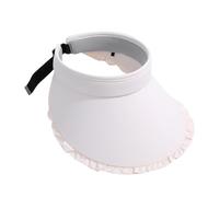Cappello da baseball con visiera parasole, cappello da sole con cima cava, alla moda, protezione UV, assorbe il sudore, traspirante, regolabile, morbida visiera da spiaggia per corsa, ciclismo, Beige