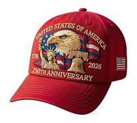 Cappello Da Baseball - Copricapo Americano Per Il 250° Anniversario, Berretto Patriottico Traspirante | Adatto A Veterani, Appassionati Di Storia, Collezionisti, Turisti, Sfilate, Giorno Della Memoria