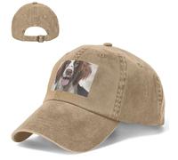 Cappello da baseball da golf, cappello da papà, regolabile, cappello da sole carino Springer Spaniel Trucker per uomo donna nero