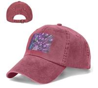 Cappello da baseball da golf, cappello da papà, regolabile, cappello da sole viola, pavone, camionista, per uomo e donna, nero, Rosso, Taglia unica