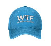 Cappello da Baseball da papà con Scritta WTF e Scritta Dov'è Il Pesce?