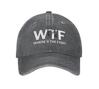 Cappello da Baseball da papà con Scritta WTF e Scritta Dov'è Il Pesce?