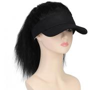 Cappello da baseball da ragazza con estensione dei capelli ricci ricci per capelli ricci per parrucche cosplay per donne nere