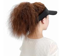 Cappello da baseball da ragazza con estensione dei capelli ricci ricci per capelli ricci per parrucche cosplay per donne nere