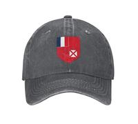 Cappello da Baseball da Uomo Cappello con Tema Patriottico Lo Stemma di Wallis E Futuna,Cappellini da papà,Classico, Rilassato, Regolabile, Estivo, Cappellino da Camionista Sportivo da Uomo