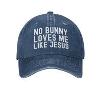 Cappello da Baseball da Uomo con Scritta No Bunny Loves Me Like Jesus