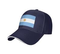Cappello da Baseball da Uomo con Stampa A Repubblica Argentina Bandiera,Sandwich. 6 Pannelli, Cappello da Sole Estivo Regolabile E Traspirante,in Poliestere Sportivo per Esterni.