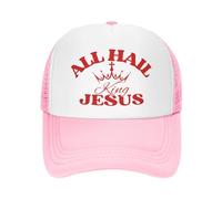 Cappello da Baseball da Uomo e da Donna all-Hail King-Jesus Christ Cross Christian 2024 Mesh Hat Trucker Hat
